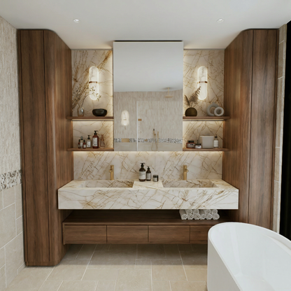 Spider Gold Marble Vanity