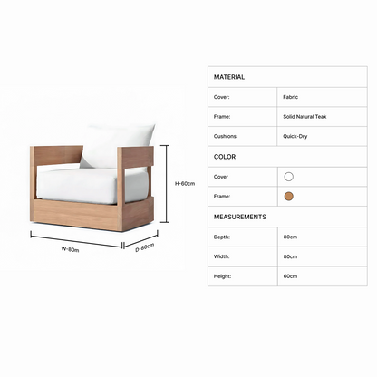 Nuvor Teak Sofa Swivel Lounge Chair