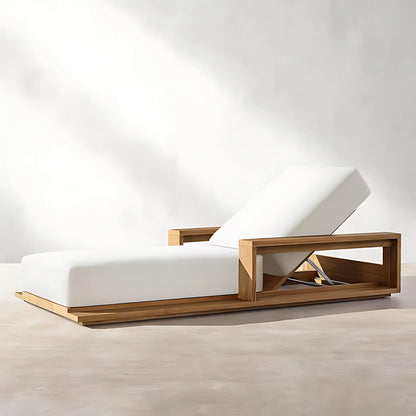 Alvia Outdoor Handcrafted Teak Chaise
