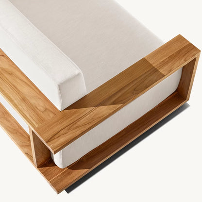 Alvia Handcrafted Teak Wood Sofa