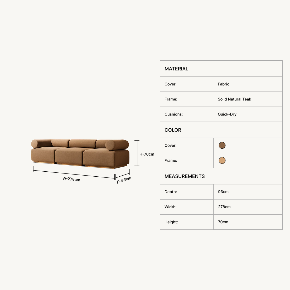 Liora 4-Seater Modular Sofa