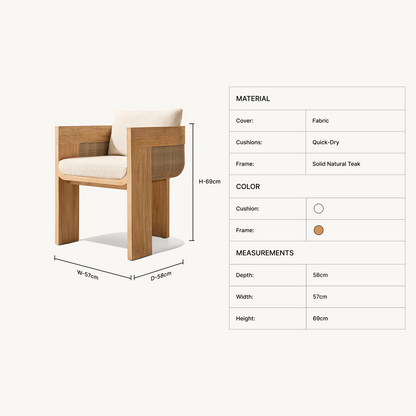 Serel Teak Dining Armchair