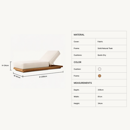 Veyra Teak Chaise