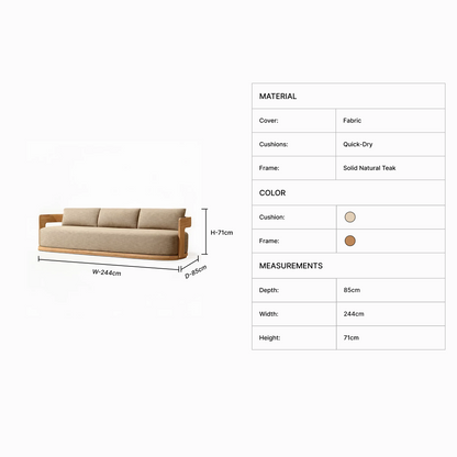 Caelen Teak Sofa