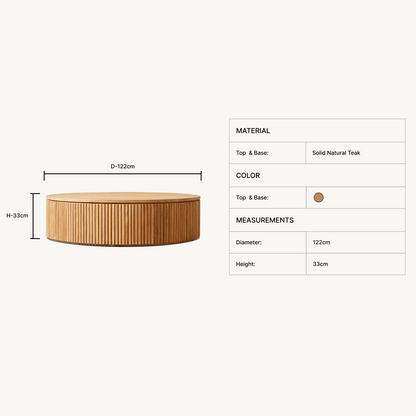 Orien Teak Round Coffee Table