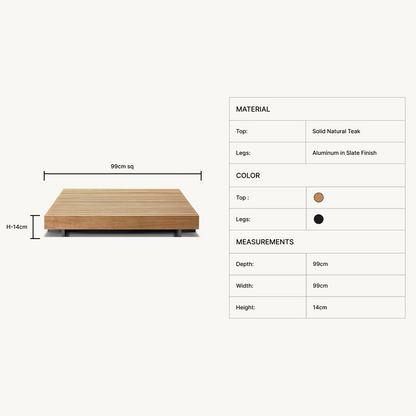 Solvia Teak Square Coffee Table