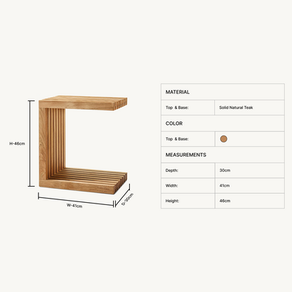 Solvia Teak Modular Side C-Table