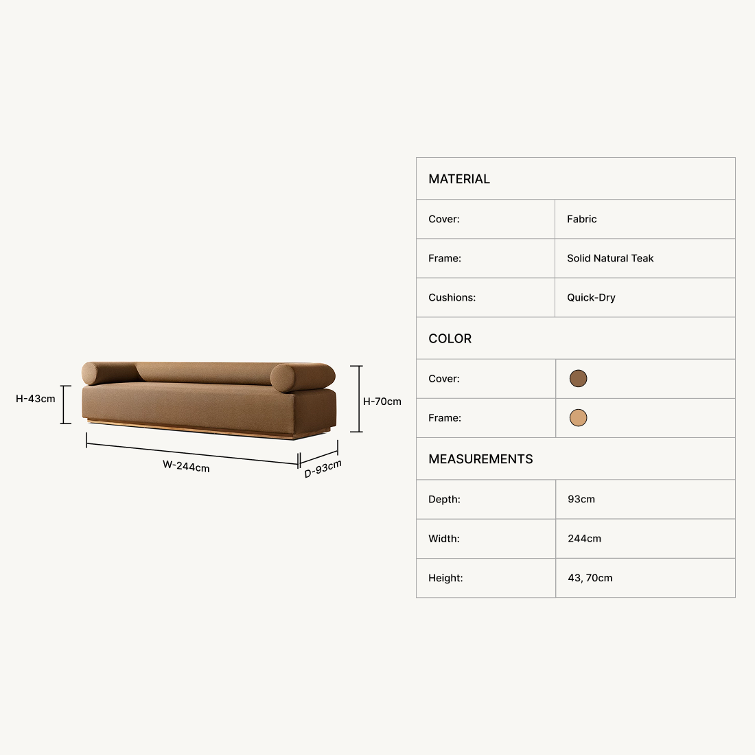 Liora 3-Seater Sofa