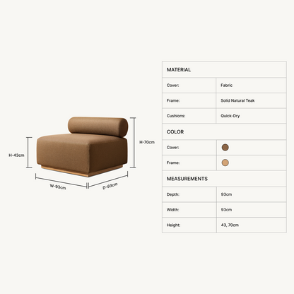 Liora Outdoor Armless Chair
