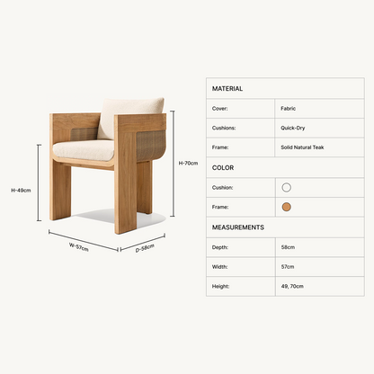 Serel Teak Dining Armchair