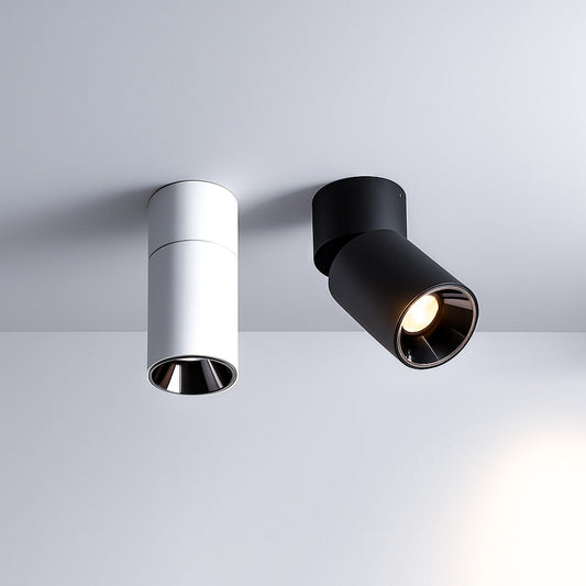 Ceiling-mounted rotatable LED spotlight