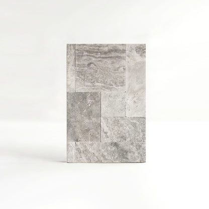 Silver Gray Travertine French Pattern Floor Tiles