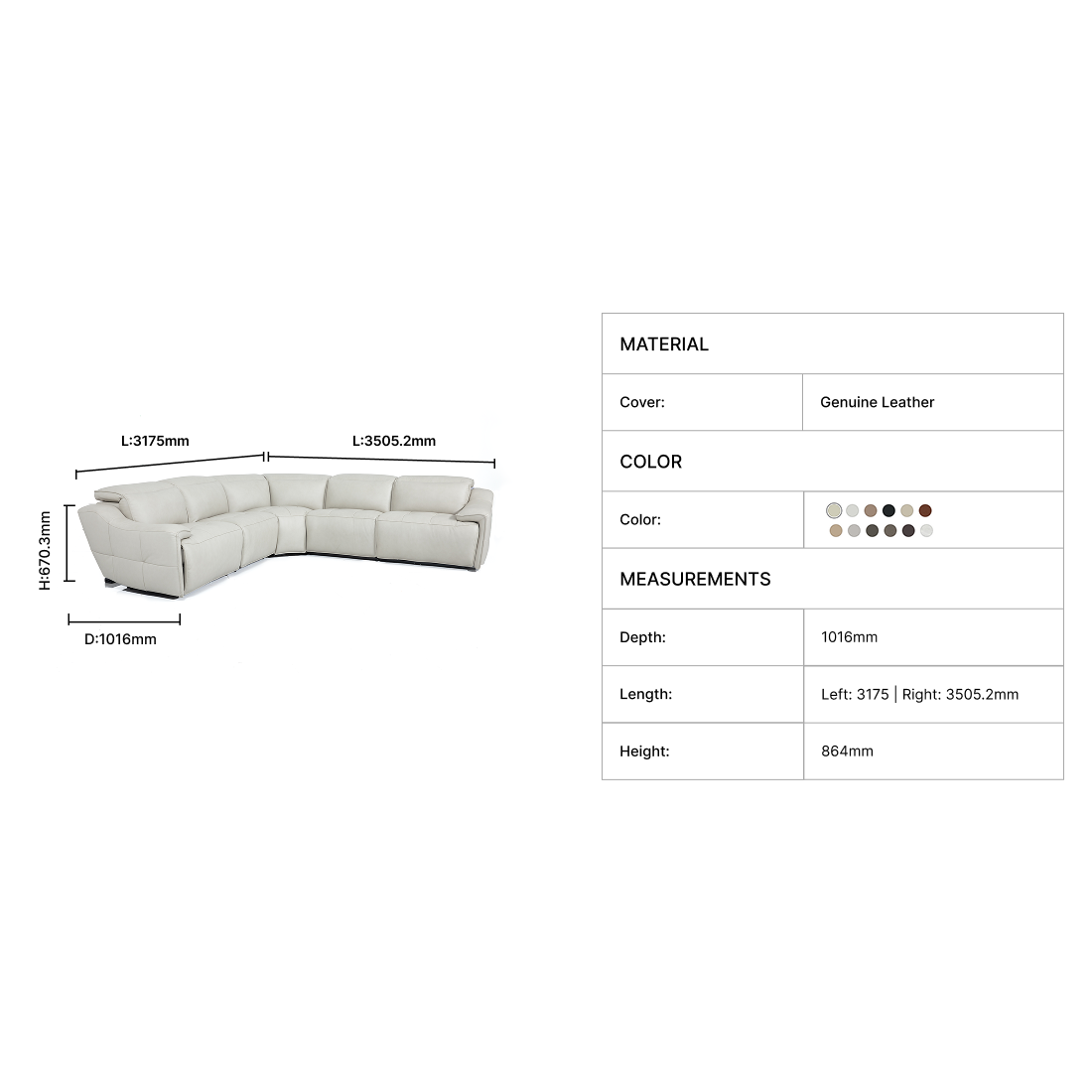 Bastel Recliner Sofa