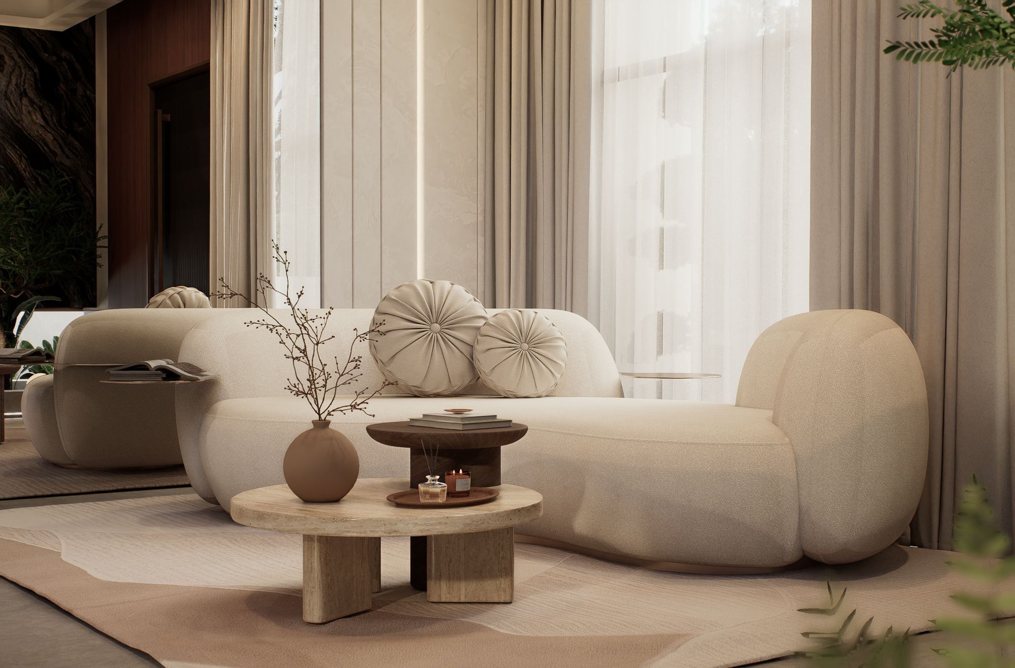 Luxury informal lounge featuring soft furnishings and premium interior detailing at Villa Arcus by Albert Living, a luxury home design.