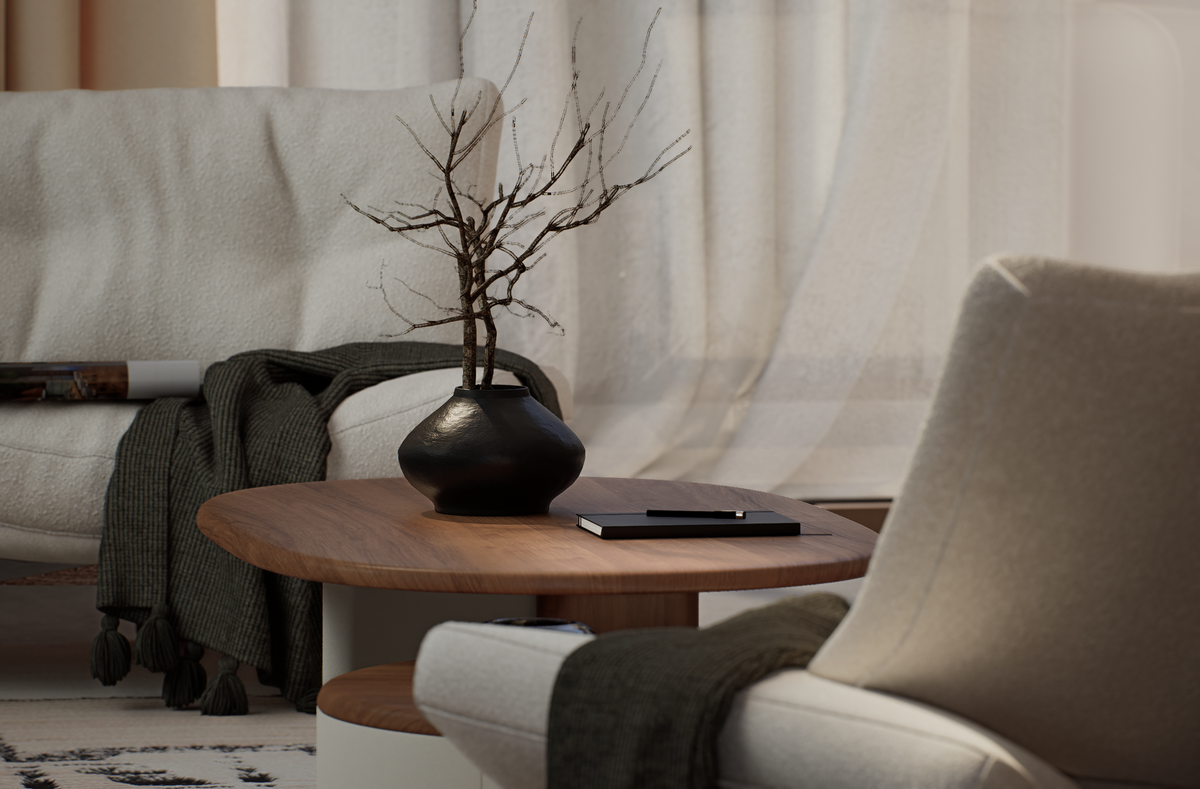 Luxury living room featuring designer furniture and soft neutral interiors at Villa Arcus by Albert Living, a luxury home design.